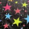 Stars Colorful Night Anti-Pill No Sew Throw Fleece Fabric Kit (72x60)
